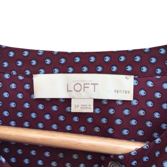 Ann Taylor Loft Long Sleeve Tie Waist Shift Dress Size Small Petites NEW - Picture 9 of 10